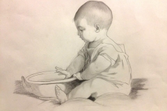 Study of a Baby (after Timoleon Lobrichon), Jillian H, age 11